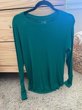 Green Aerie Ribbed Long-Sleeve Top